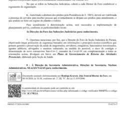 DOC SEI 5314272 - Decisão DF-PR - 06-10-2020 - estabelece excepcionalmente algumas atividades presenciais nos foros - Pg.04