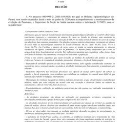 DOC SEI 5379625 - Decisão DF-PR - 23-11-2020 - notificação imediata à Seção de Saúde de casos suspeitos ou confirmados de Covid-19 - Pg.01