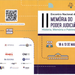 Folder do evento - II Encontro Nacional de Memória do Poder Judiciário