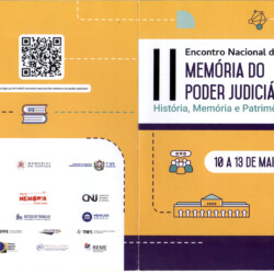 Folder do evento - II Encontro Nacional de Memória do Poder Judiciário